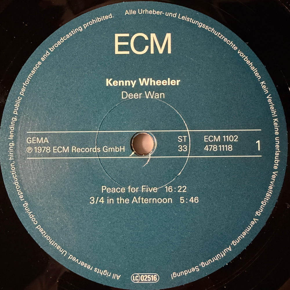 Kenny Wheeler ‎– Deer Wan (Германия 2016г.) ECM