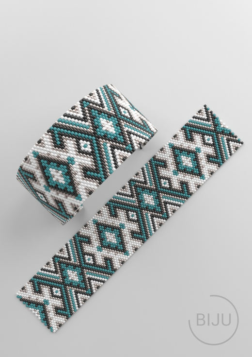 Схема PEYOTE, Схема браслета мозаичное плетение, узор из Miyuki Delica 11/0, файл PDF, №273-2