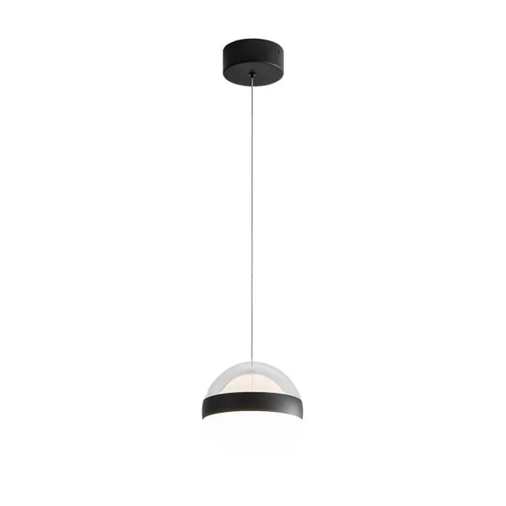 5075/12L L-VISION ODL24 355 черный/прозрачн./молочный/металл/акрил Подвес LED 12W 4000K 600лм RONI