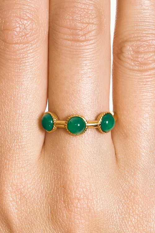 Кольцо КОЛТ позолота с хризопразами