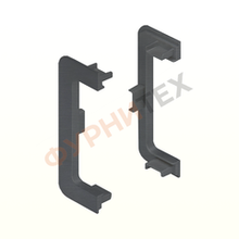 Заглушки внешние (открытые) к профилю C KB91 (лев/прав) Черный браш A25