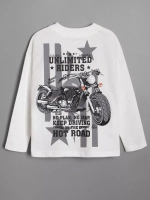 Белый лонгслив оверсайз для школы