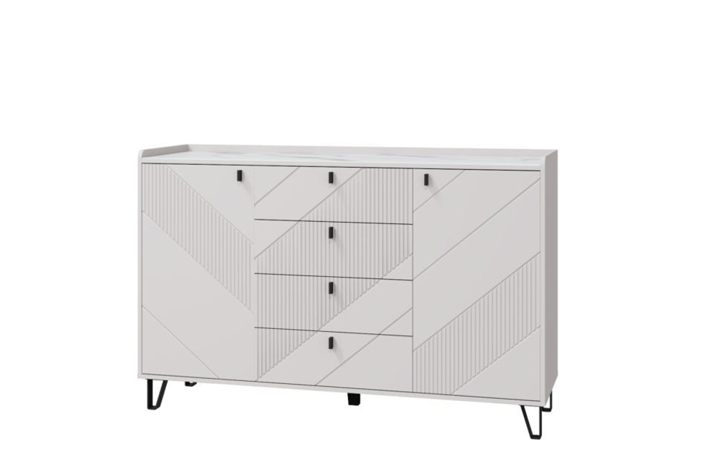 Комод для одежды с ящиками Белый, Кашемир 100х99х46 см