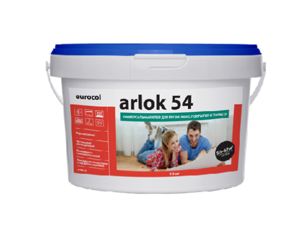 Клей для пробковых покрытий и паркета Arlok 54 10кг