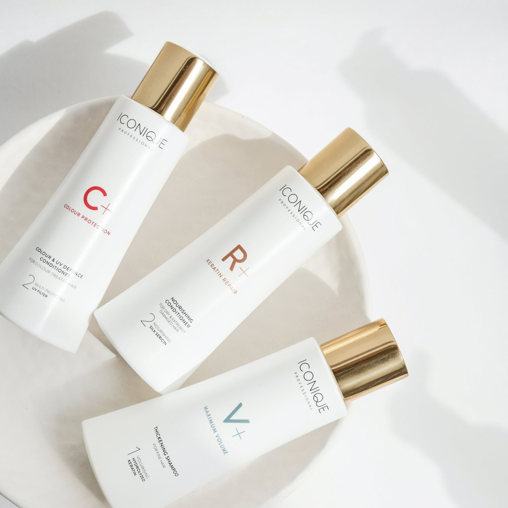 ICONIQUE Professional R+ Keratin repair Nourishing conditioner - регенерирующий кондиционер с кератином для сухих и поврежденных волос /   100  ml  / GTIN 8059300536612