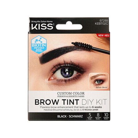 Краска для бровей и ресниц Kiss Brow Tint Diy Kit Стойкий 20 ml