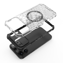 Прозрачный чехол Honeycomb Magnetic Case для iPhone 17 Pro Max