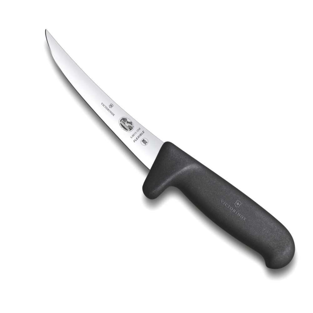 Нож Victorinox разделочный, лезвие 12 см прямое, черный