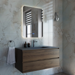 База под раковину Luka 1000 подвесная, 2 выкатных ящика soft-close, C.Oak