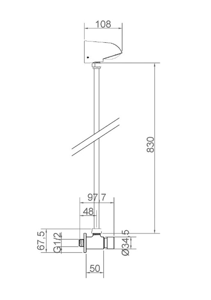 Излив душевой. Набор. с таймером и датчиком упр. воды. LEED расход. 07610C.LR