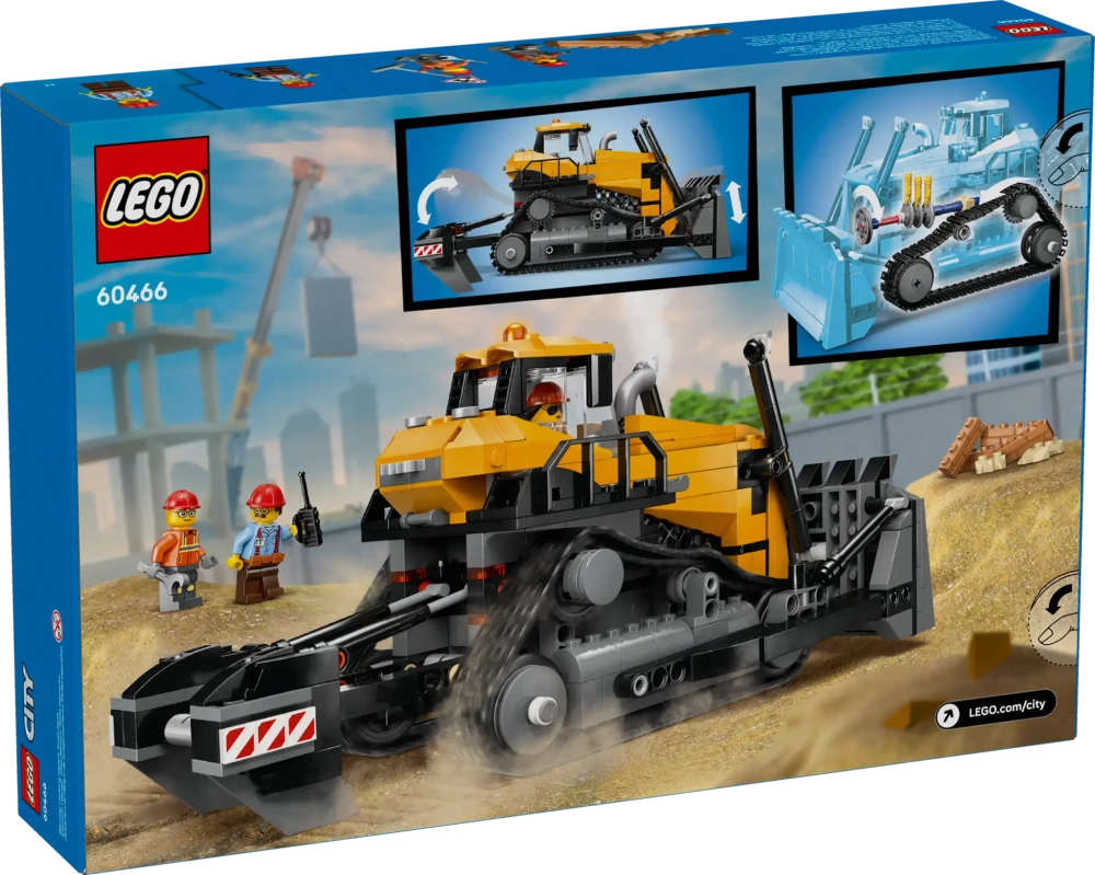 Конструктор LEGO City 60466 Желтый бульдозер