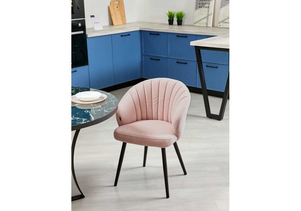 Стул на металлокаркасе Бэнбу velutto 37 / черный