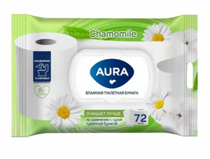 Aura Влажная туалетная бумага 72 шт