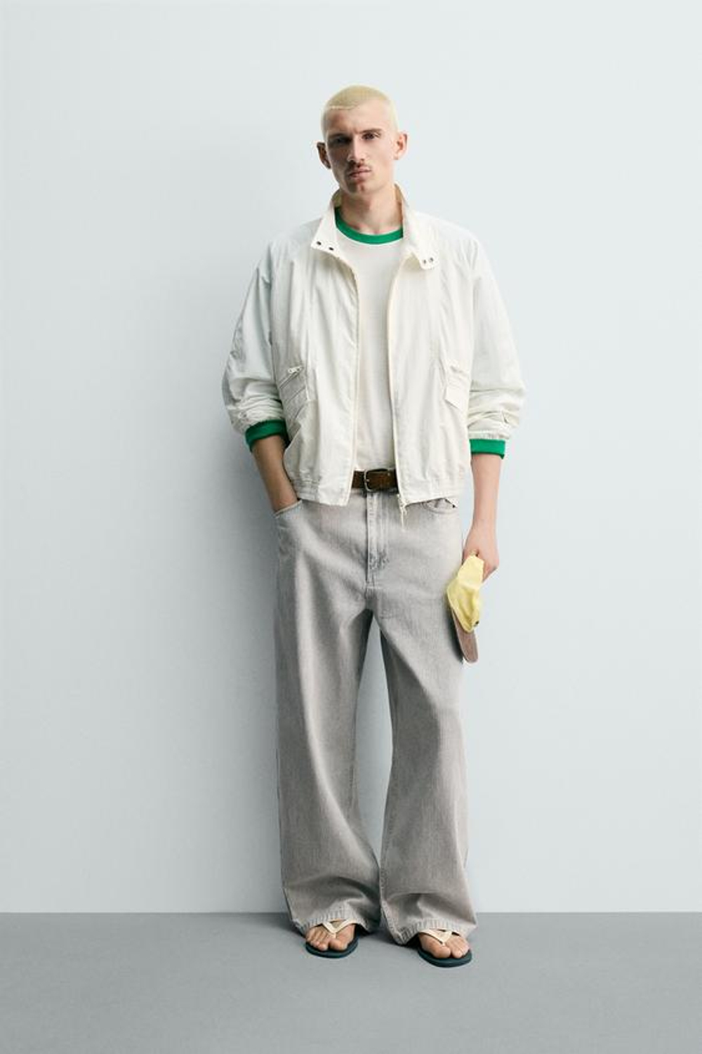 ZARA БРЮКИ RELAXED STRAIGHT FIT В ПОЛОСКУ, ПОЛОСКИ