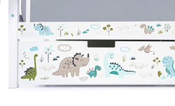 Детская кровать тахта Бельмарко Svogen белый динозаврики