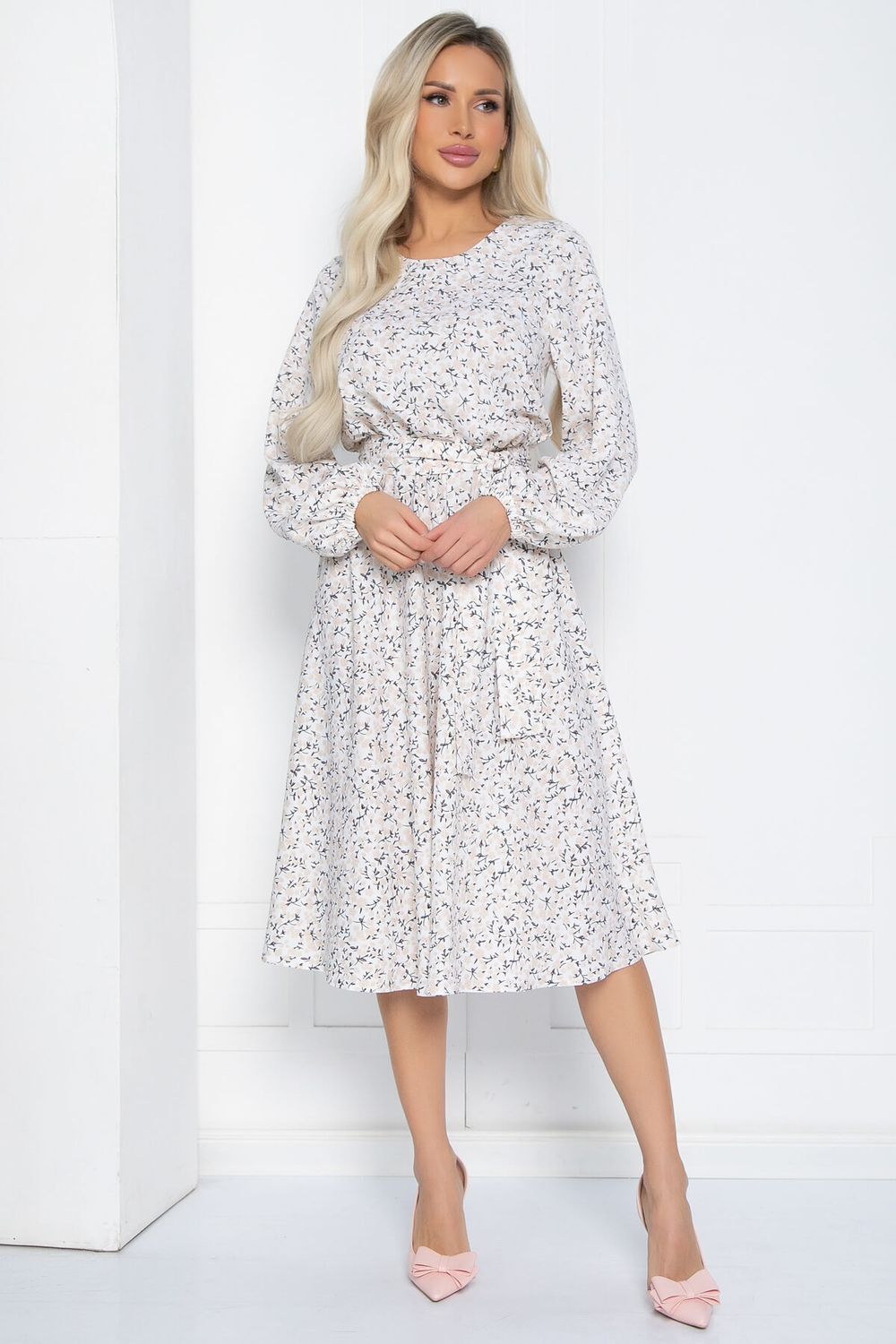 Платье Трепетная нежность (бело-бежевое) П12456-8 LT Collection