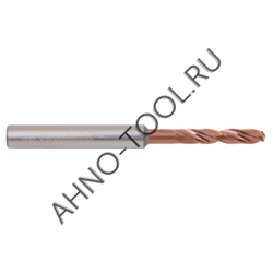 Сверло  3.9мм  твердосплавное 3D без подвода СОЖ. SP-X800030390 VHM AHNO по стали, чугуну, нерж. и ж
