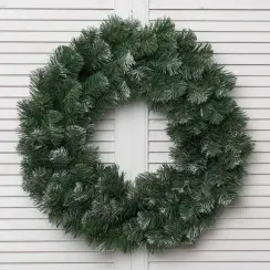 Рождественский венок Праздничный заснеженный 60 см., ПВХ, ЕлкиТорг (52020)