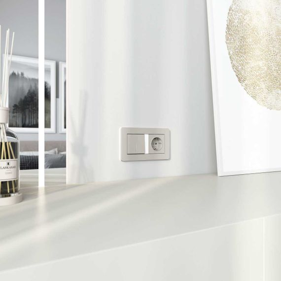 Выключатель одноклавишный с подсветкой (дымчатый) W1210104/ a069448