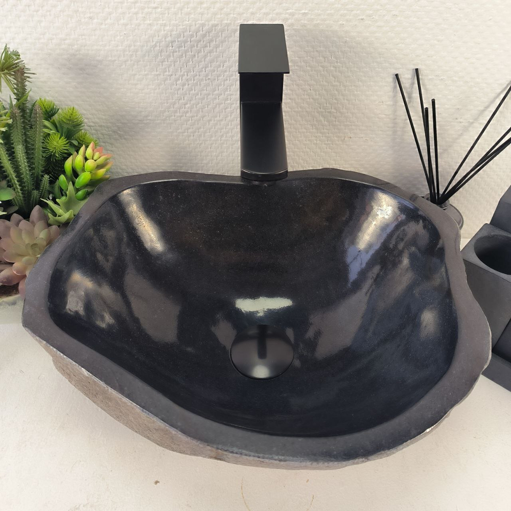 Раковина из речного камня RS-64986 38*33*15 0855
