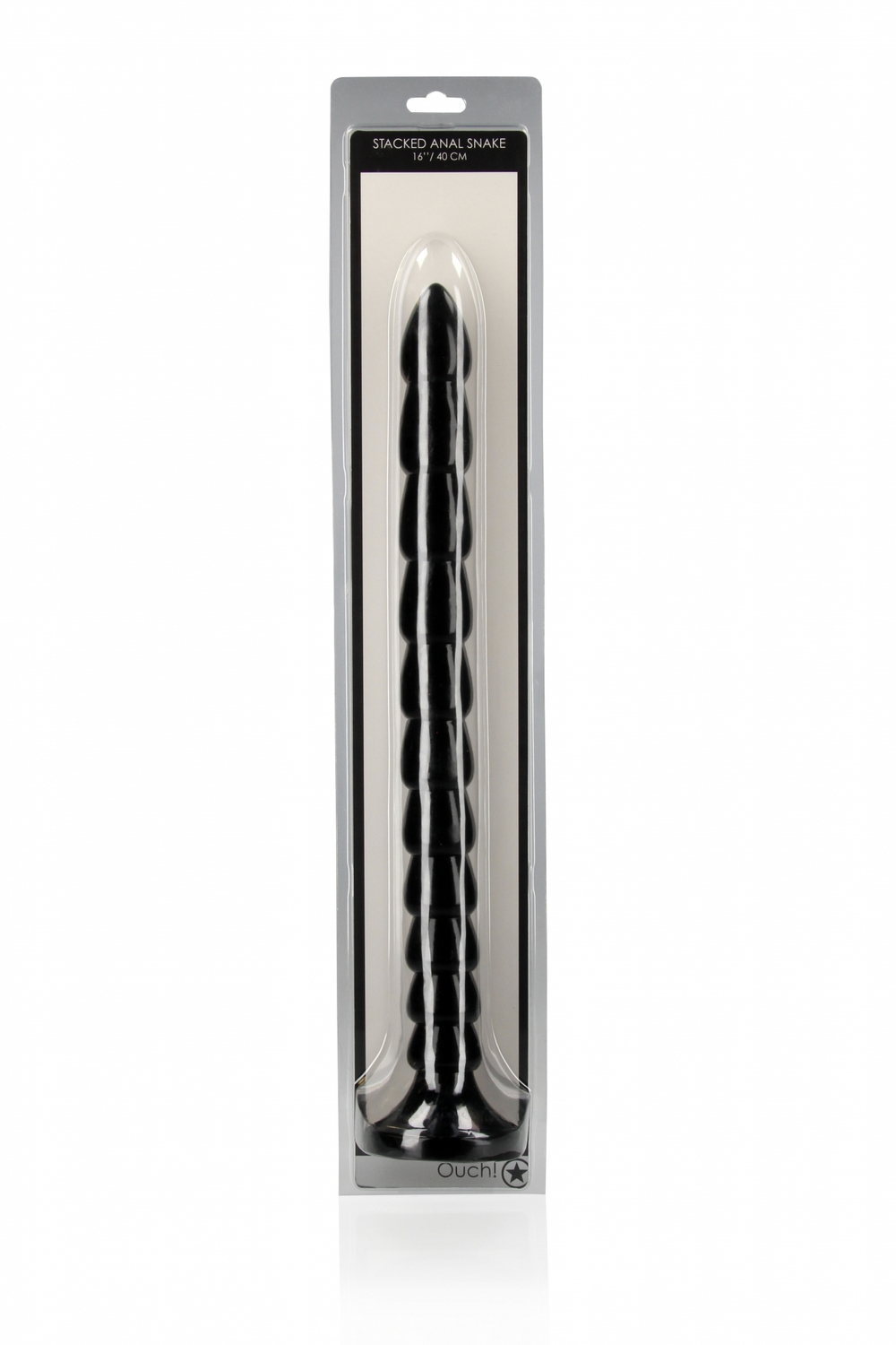 Анальная втулка змея Stacked Anal Snake черная 43,5 см