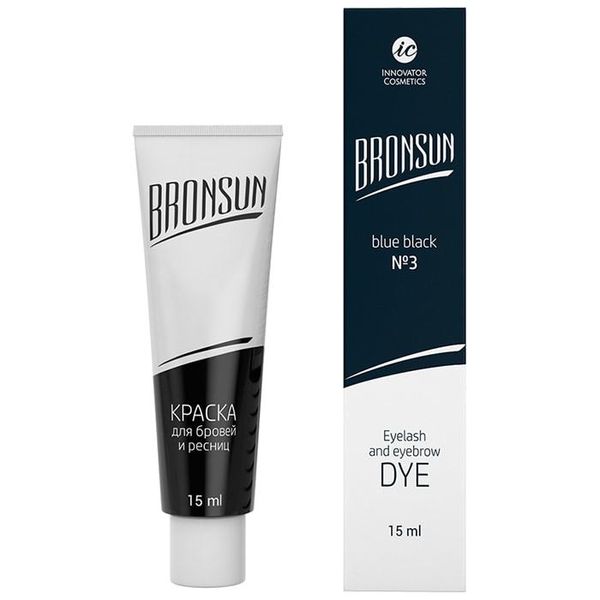 Innovator Cosmetics краска для ресниц и бровей Bronsun. Цвет иссине-чёрный №3 15 мл