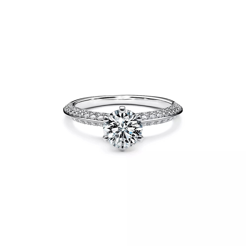 Кольцо из платины с бриллиантом 0.53 карат , Tiffany💠