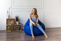 Кресло Мешок Груша Фьюжн Синее (2XL, Классический)