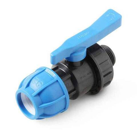 Кран компрессионный ПНД Pro Aqua UNIO d32x1" наружная резьба