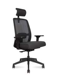 Кресло офисное  Altai SL  черный пластик  черная сетка  черная ткань