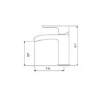 Смеситель для раковины 25к G1048-8 GAPPO литой, каскадный излив, п/гайку, БЕЛЫЙ-ХРОМ