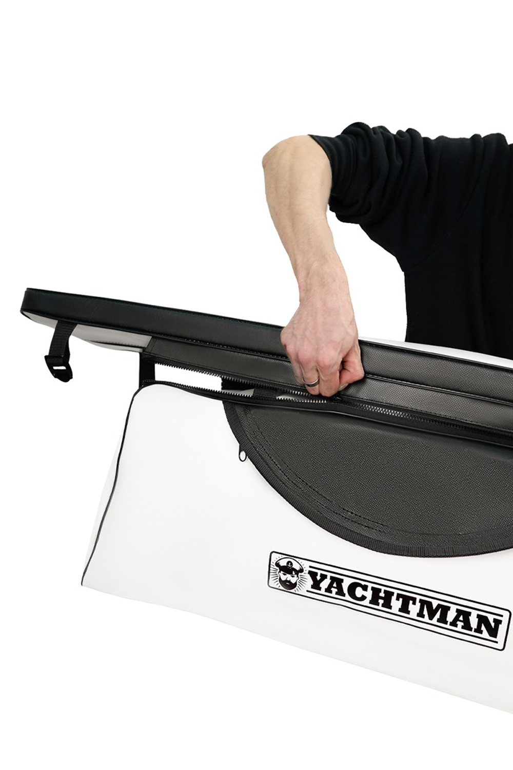 Накладки на банки комплект 116х25 Yachtman 300, 320, 340, 360 НДНД белый/черный