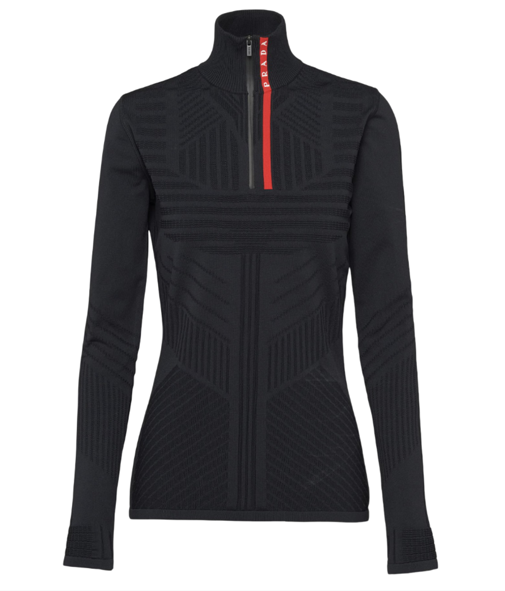 Топ с длинным рукавом Prada Linea Rossa Tech Rec