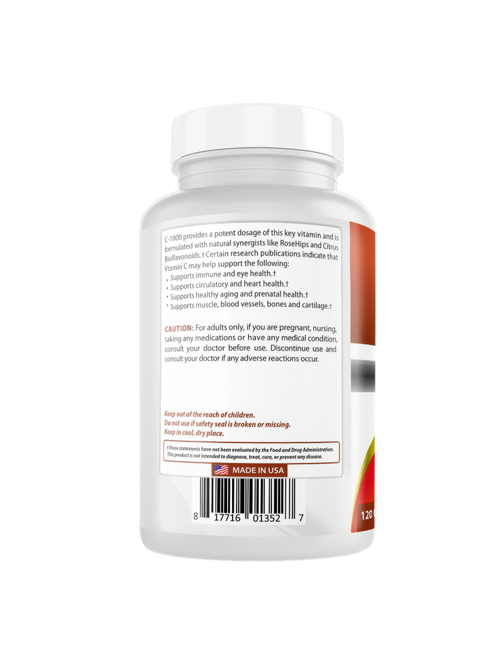 Best Naturals Витамин С, 1000 мг, 120 капсул