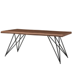 Стол T-1078 орех/матовый черный