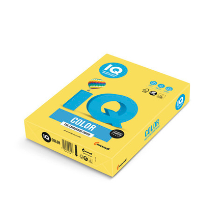 Бумага цветная для офисной техники IQ Color солнечно-желтая SY40 (А4, 80 г/кв.м, 500 листов)
