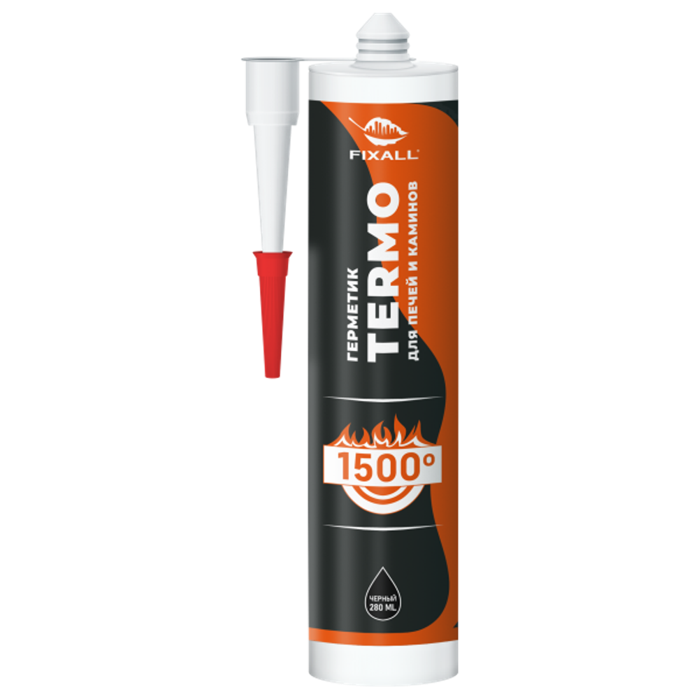 Герметик для печей FIXALL THERMO 1500°C Черный 280мл