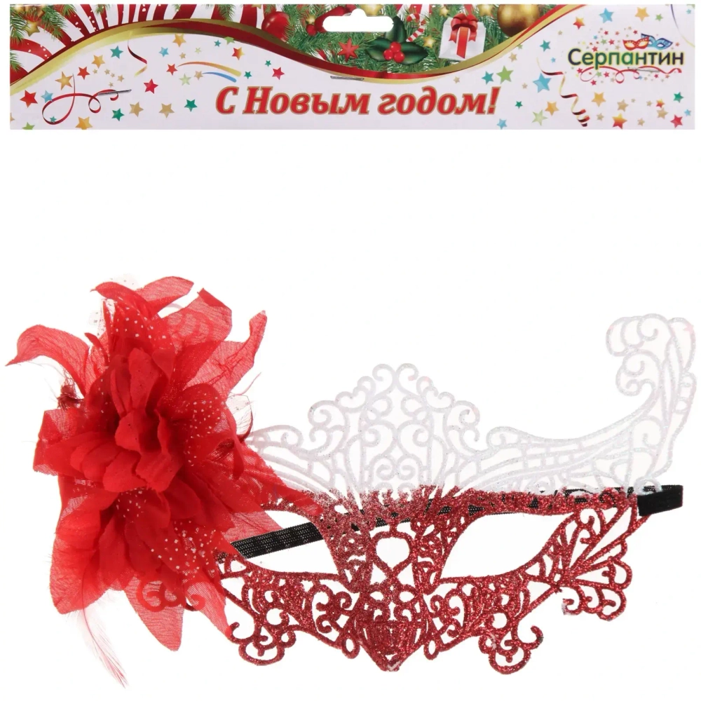 Маска карнавальная «Пуансеттия», микс