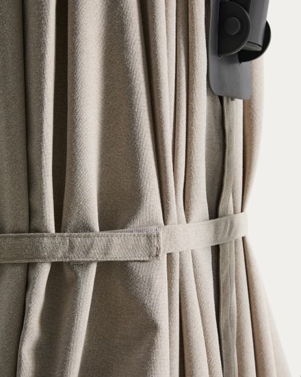 Бежевый консольный зонт Noli с графитовой алюминиевой конструкцией, 300 x 300 см