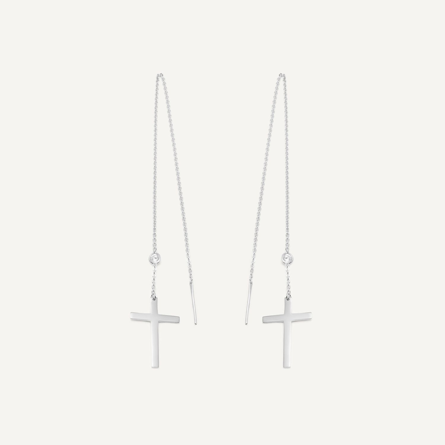 Серьги Cross and Chains Earrings