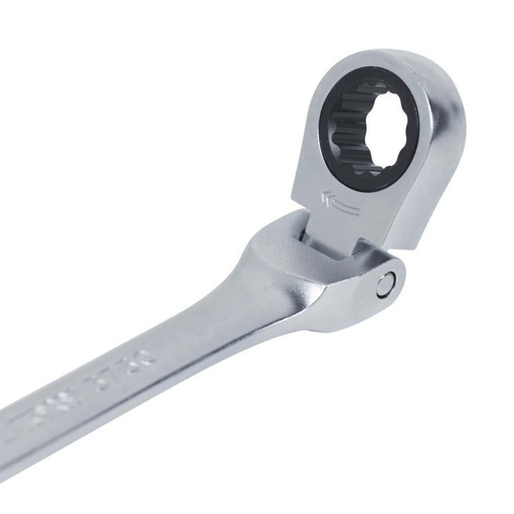 KING TONY (373019M) Ключ трещоточный комбинированный с шарниром 19 мм