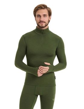 Термобелье мужское свитшот Norveg Hunter  (фуфайка) с высоким воротом на молнии , 3U1ZLRU-009 ,хаки