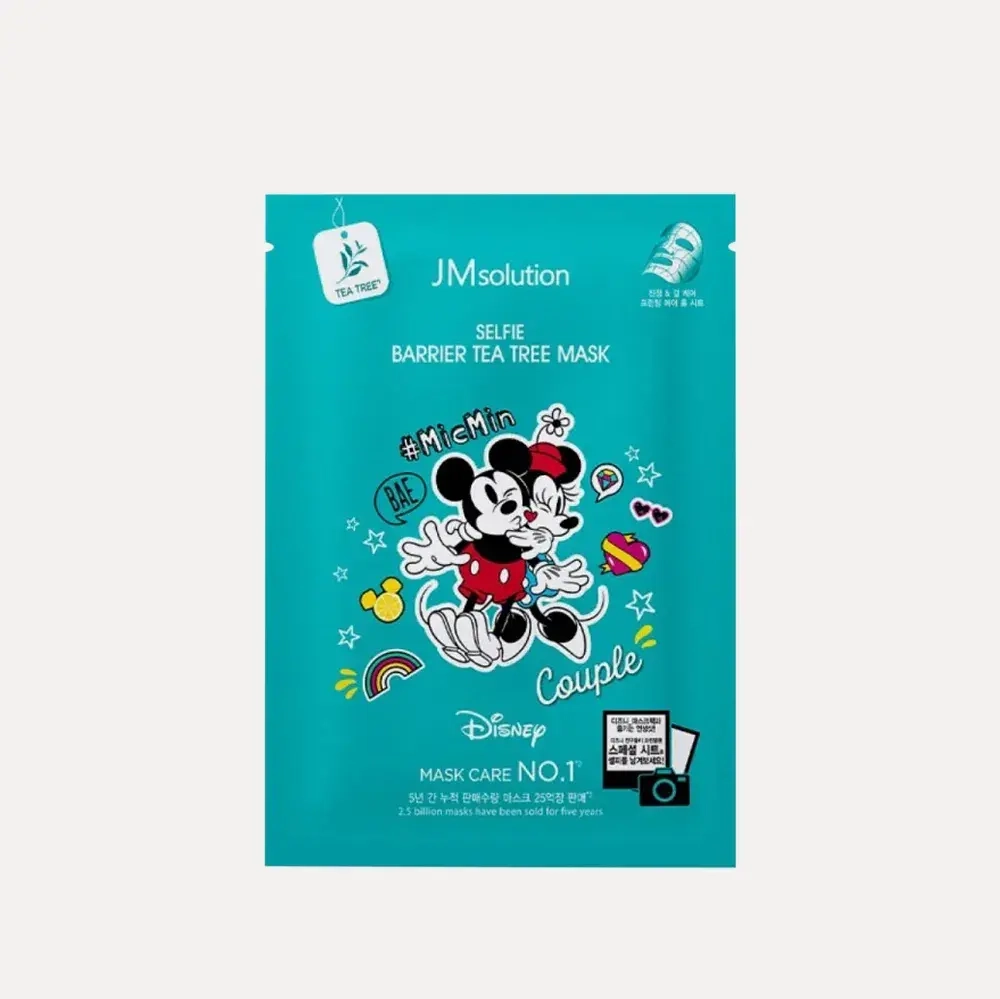 JMSOLUTION Маска тканевая c чайным деревом Disney collection selfie barrier tea tree mask (30 мл)