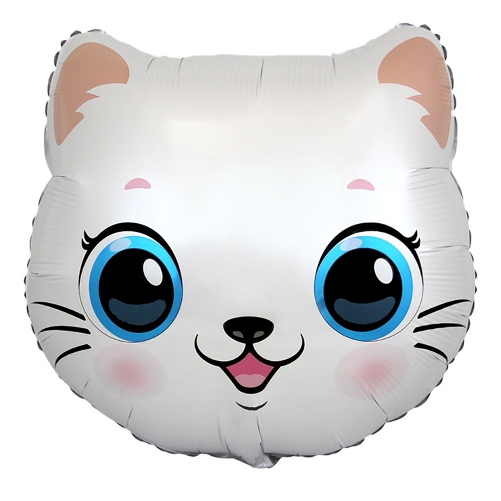 Шар Фигура Голова Кота Белая