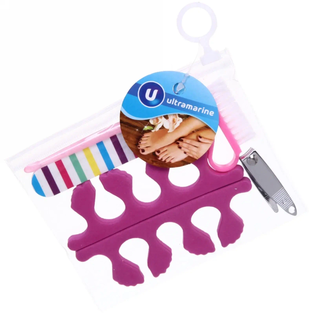 Набор для маникюра и педикюра «Ультрамарин - классика» в косметичке, 6 предметов,15*12 см