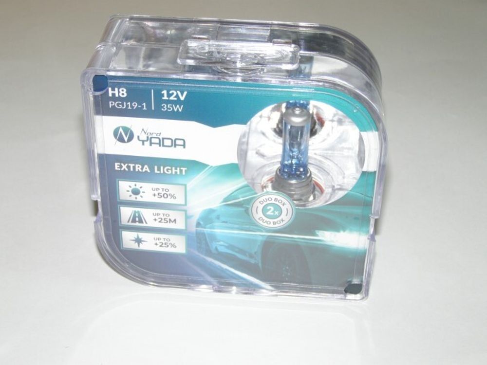 Лампа H8 12V 35W PGJ19-1 набор +50% EXTRA LIGHT (Nord Yada)