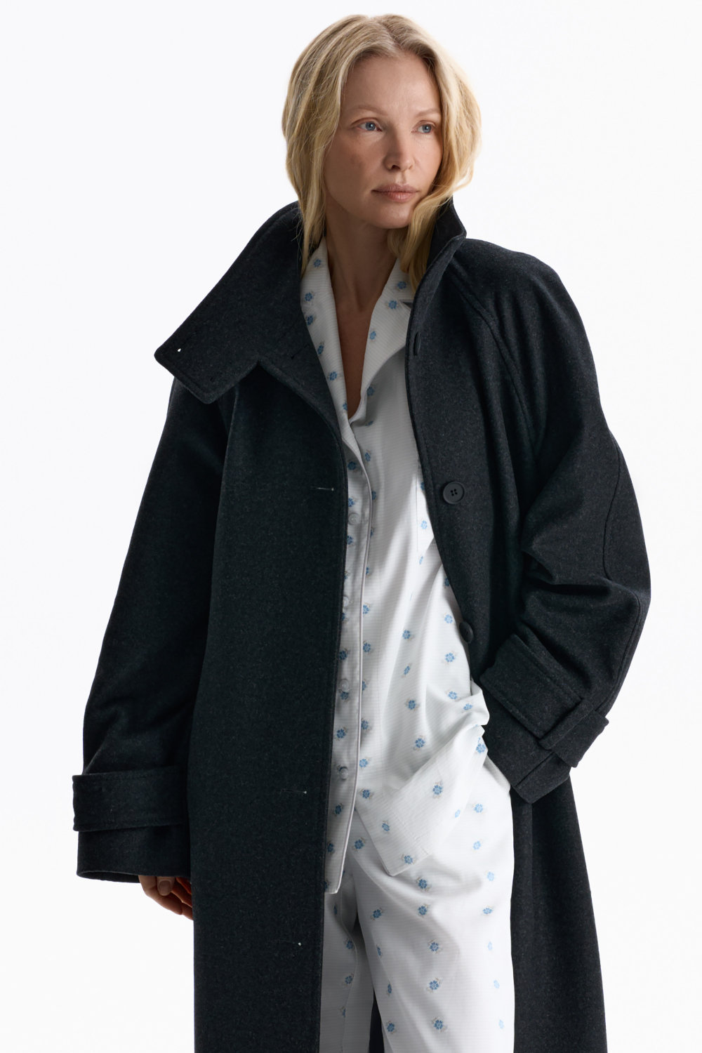 Пальто «Туман» из шерсти и кашемира