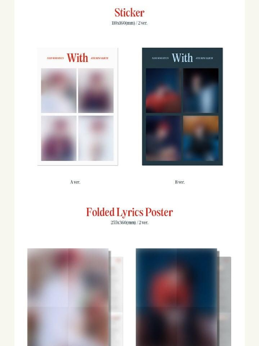 Альбом NAM WOO HYUN - With 4th Mini Album RANDOM Version