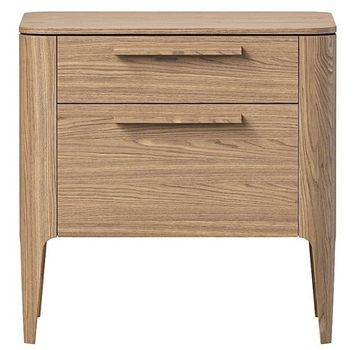 Тумба прикроватная Type oak 2 ящика ширина 50 см (натуральный дуб)