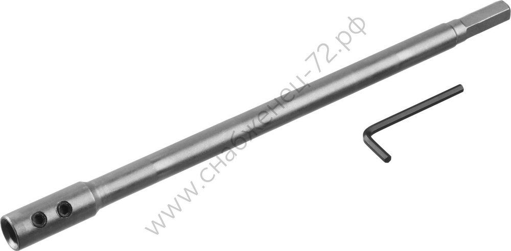 ЗУБР 300 мм, удлинитель для сверл левиса, HEX 12.5 мм